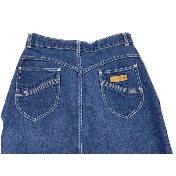 Vintage 80s Jean Skirt High Waisted Size 9 - Picture 6 of 8